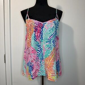 Lilly Pulitzer Rory electric feel spaghetti strap Tank - Silk - Medium